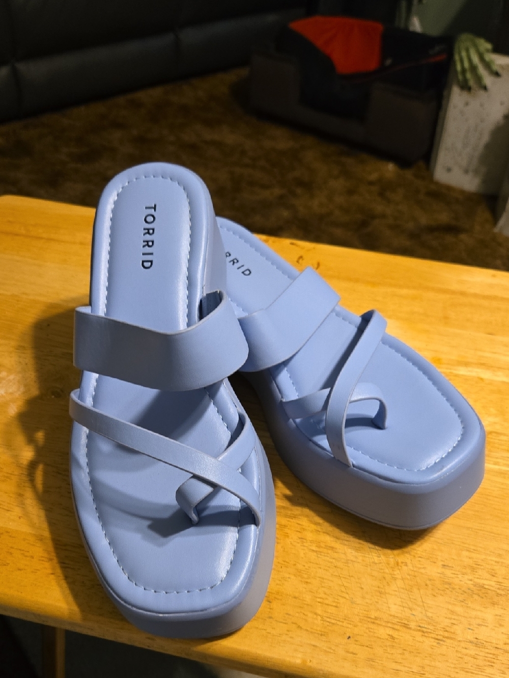 torrid lilac platform slide sandals